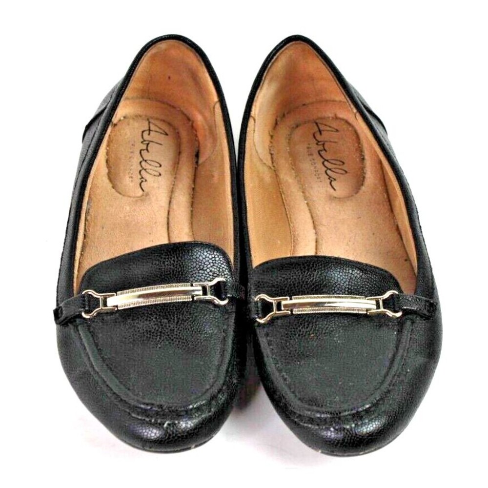 Abella Women Black Slip On Loafer Driving Sofia Flats sz 6M
